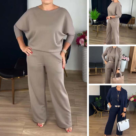 💥🏆Flash Sale⚡Almost Gone💥Elegant Longline Cardigan & Top & Pants 3-Pieces Set