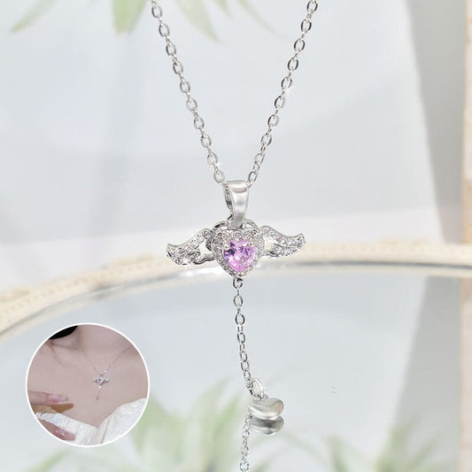🎁Gift Idea Hot Sale 49% OFF💗Pink Angel Wings Necklace