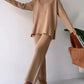 🎁Limited Time Sale 40% OFF🔥V-neck casual slit knitted two-piece set