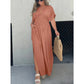 💗NEW IN💗SLIT V-NECK EFFORTLESS MAXI LONG DRESS