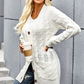 💐Big Sale-50% Off💕Women's Fall Casual Long Sleeve Button Down Open Front Cable Knit Cardigan