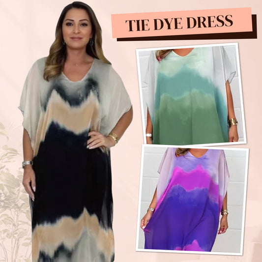 🎁Hot Sale✨Women's Comfortable Flowy Tie Dye Dress