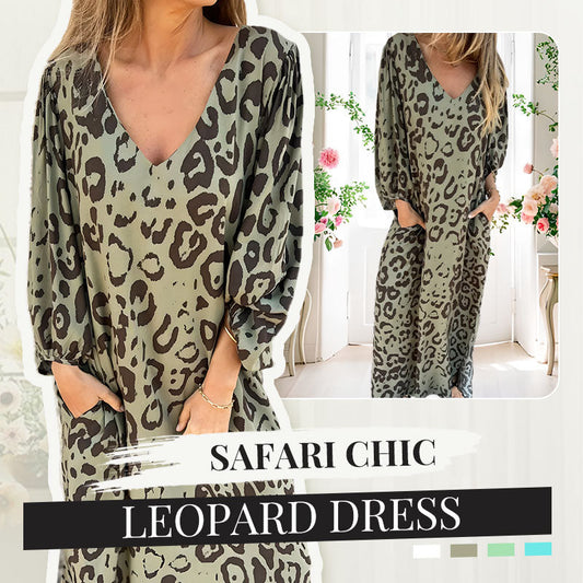 🔥New Year Sale 49% OFF - Safari Chic Leopard Dress