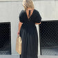 💗NEW IN💗SLIT V-NECK EFFORTLESS MAXI LONG DRESS