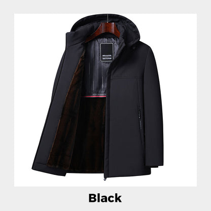 🎅 Xmas Sales: 65% OFF🖤Men’s Thermal Thick Hooded Parka Coat