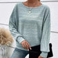 ⏰Women's Soft Solid Batwing Sleeve Pullover Long Sleeve Top💖