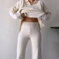 🎁Limited Time Sale 40% OFF🔥V-neck casual slit knitted two-piece set