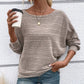 ⏰Women's Soft Solid Batwing Sleeve Pullover Long Sleeve Top💖