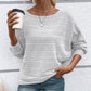 ⏰Women's Soft Solid Batwing Sleeve Pullover Long Sleeve Top💖