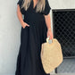 💗NEW IN💗SLIT V-NECK EFFORTLESS MAXI LONG DRESS