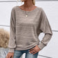⏰Women's Soft Solid Batwing Sleeve Pullover Long Sleeve Top💖