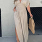 💗NEW IN💗SLIT V-NECK EFFORTLESS MAXI LONG DRESS