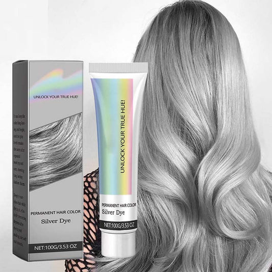 💥2025 New Upgraded🎁2-in-1 Natural Essence Extract Silver Hair Dye🔥Safer and Long-lasting