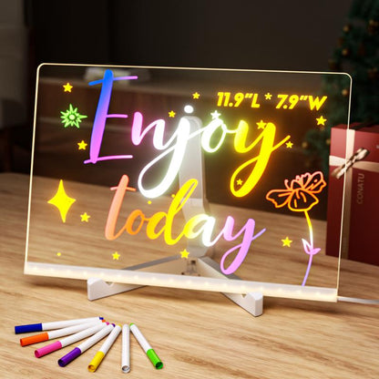 🎅Surprise price!!🎄LED Erasable DIY Acrylic Transparent Message Board🎁
