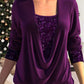 ✨🎁Big sale 49% OFF &Free shipping🎁Sequin Loose Smocked Fake Two-Piece Top