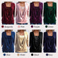 ✨🎁Big sale 49% OFF &Free shipping🎁Sequin Loose Smocked Fake Two-Piece Top