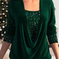 ✨🎁Big sale 49% OFF &Free shipping🎁Sequin Loose Smocked Fake Two-Piece Top