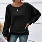 ⏰Women's Soft Solid Batwing Sleeve Pullover Long Sleeve Top💖
