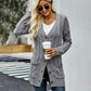 💐Big Sale-50% Off💕Women's Fall Casual Long Sleeve Button Down Open Front Cable Knit Cardigan
