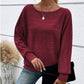 ⏰Women's Soft Solid Batwing Sleeve Pullover Long Sleeve Top💖
