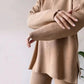 🎁Limited Time Sale 40% OFF🔥V-neck casual slit knitted two-piece set