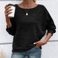 ⏰Women's Soft Solid Batwing Sleeve Pullover Long Sleeve Top💖