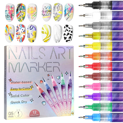 🎁LAST WEEK SPECIAL PRICE!⏳12 Colors Nail Art Pens Set🎨💅