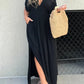 💗NEW IN💗SLIT V-NECK EFFORTLESS MAXI LONG DRESS