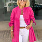 🔥LAST DAY SALE 49% OFF🔥Solid Color Long Cotton Shirt Jackets For Women