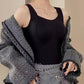 🔥Hot Sale!!🌟 Cozy & Supported: Thickened Warm Tank Top with Shelf Bra!