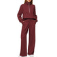 ✨Special Sale 49%OFF🔥Women’s High-Neck Zip-Up Pullover and Wide-Leg Pants Set