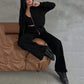 💕Hot Sale 49% OFF💖Women's Two-Piece Relaxed Fit Set - Zippered Jacket and Wide-Leg Pants