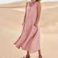 ✨Hot Promotion 49% Off✨Women's Sleeveless Cotton And Linen Dress With Pockets🎉