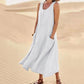 ✨Hot Promotion 49% Off✨Women's Sleeveless Cotton And Linen Dress With Pockets🎉