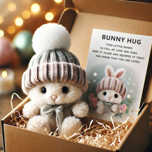 🔥Easter Sale - Handmade🐇Mini Bunny Hug Cute Easter Gift🎁