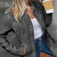 💐Big Sale 50% Off💕Women's Solid Color Pocket Long Sleeve Open Front Coat🥰