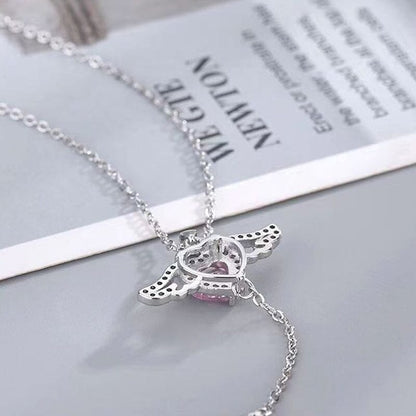🎁Gift Idea Hot Sale 49% OFF💗Pink Angel Wings Necklace