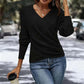 🎁Meet Christmas 50% OFF🎄Women's Elegant Casual V-Neck Knit Top