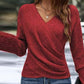 🎁Meet Christmas 50% OFF🎄Women's Elegant Casual V-Neck Knit Top