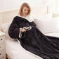 Flannel Wearable Heated Blanket with Sleeves