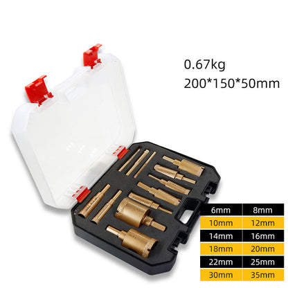⏳🔥LIMITED-TIME 55% OFF! ⏰12-Piece Dry Diamond Tile Hole Saw Kit (6-35mm)